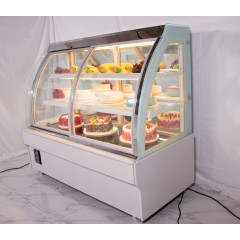 Multi-tier cake display fridge Stainless steel cake display refrigerator